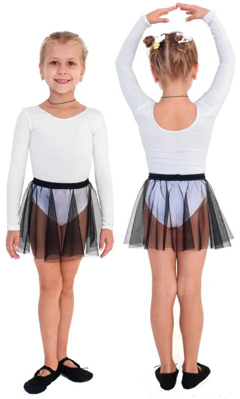 Юбка гимнастическая INDIGO сетка SM-081 (черн)