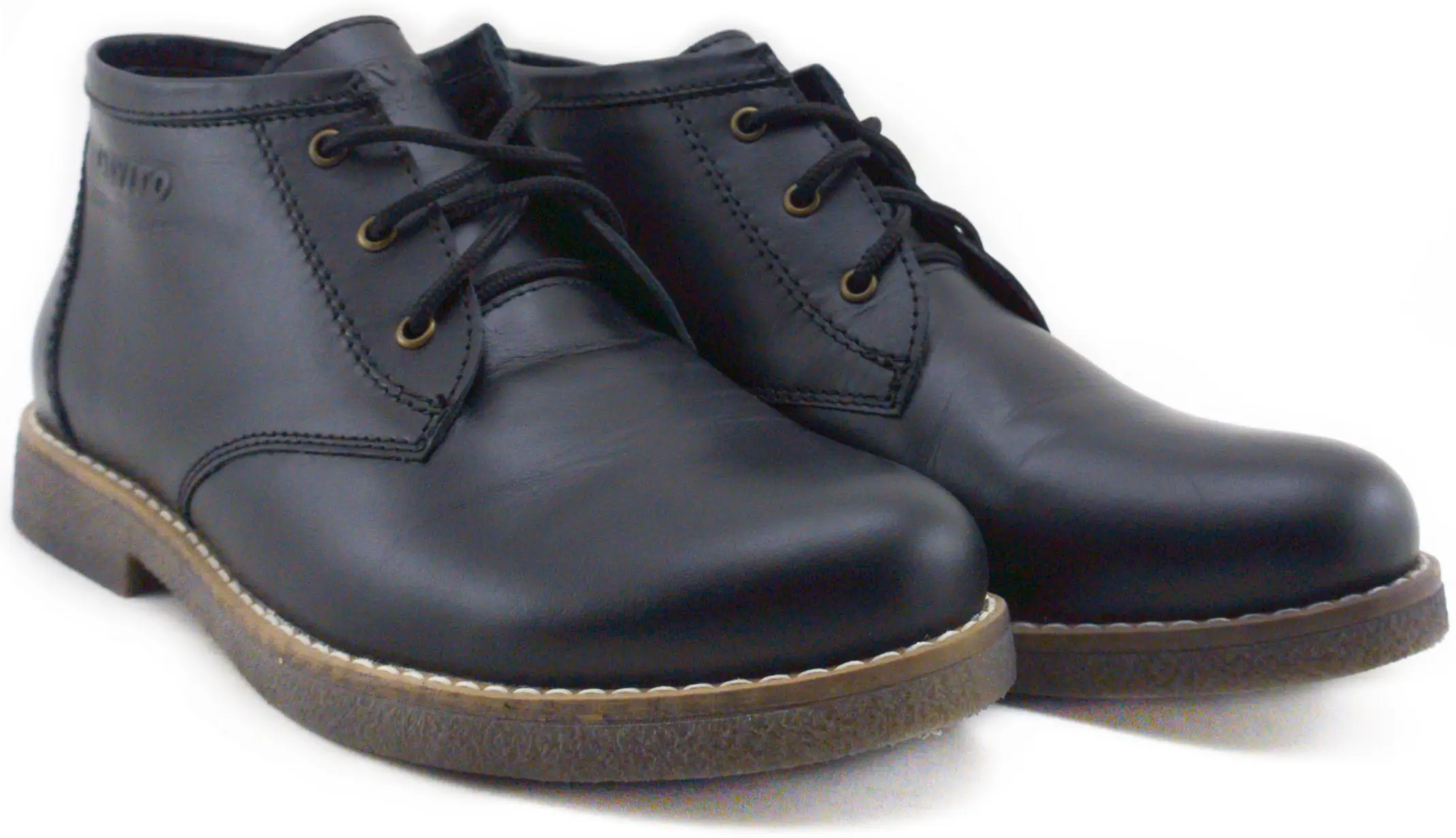 Ботинки мужские "Carvito" 205 черные кожа