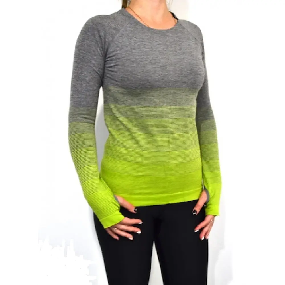 Футболка женская MG-203549 д/р зелен