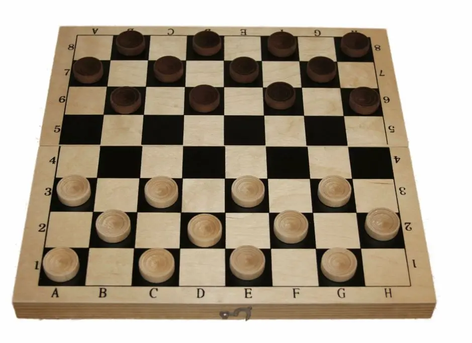 Шашки деревянные (с шахм доской) 29*29см