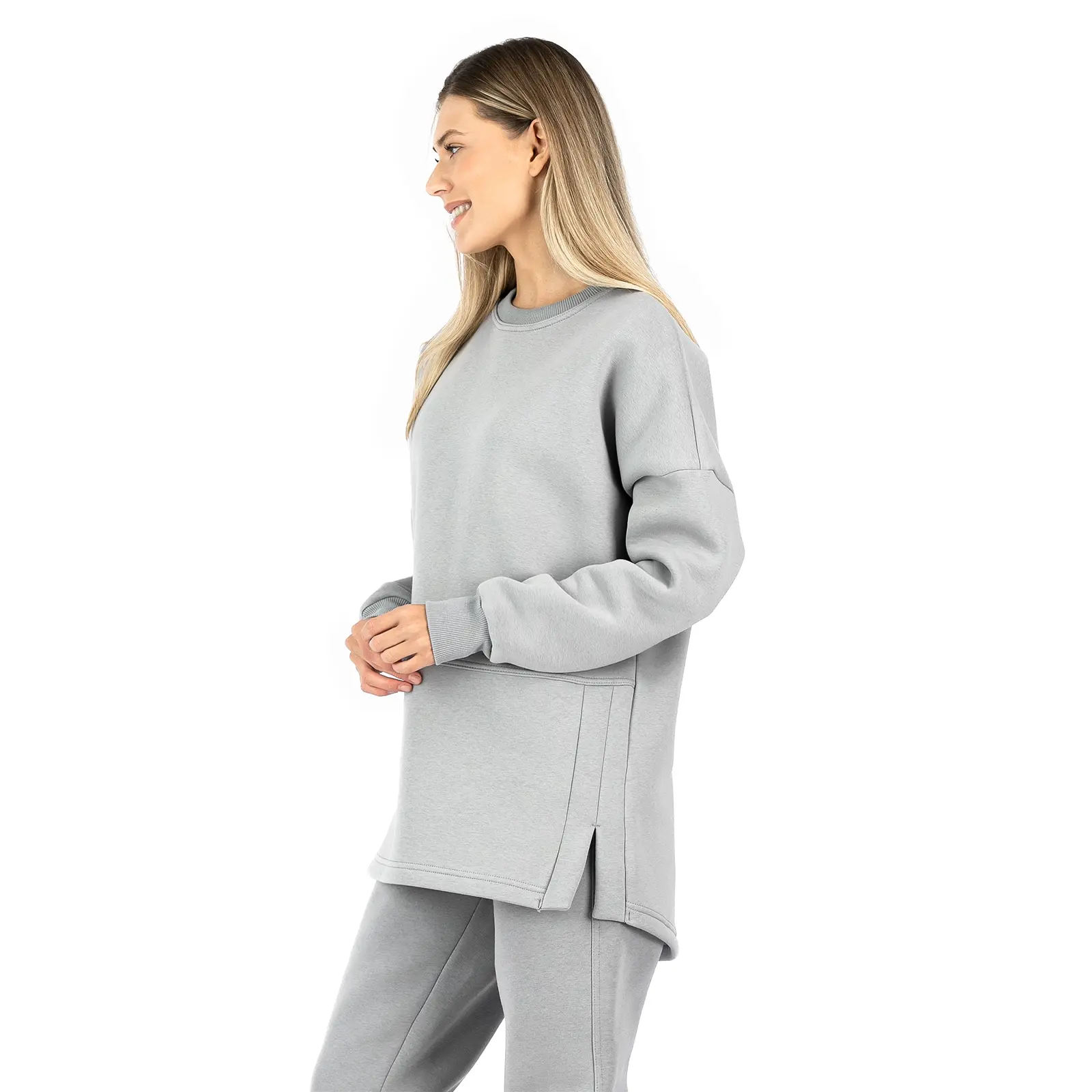 Толстовка женская "Argo" J.487 св.серый